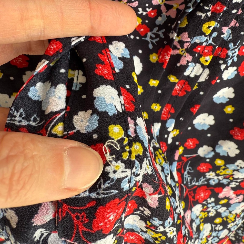 NANETTE LEPORE Multicolor Floral‎ Ladies Button Down Tunic Blouse, S - Picture 6 of 7